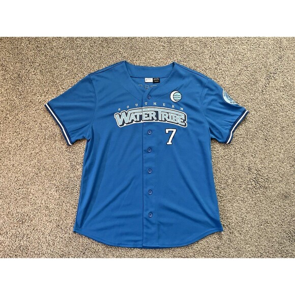 Avatar Last Airbender Jersey Mens Size Large Southern Water Tribe Katara 7 Stich - Picture 1 of 8